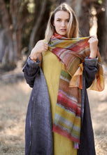 Load image into Gallery viewer, Abstract Light Weight Wool Scarf/Wrap Multi
