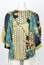 Load image into Gallery viewer, Kaiya Blouse Yellow Teal One Size