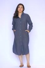 Load image into Gallery viewer, Shirt Pocket Dress - Charcoal
