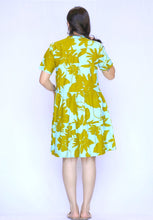 Load image into Gallery viewer, Vasa Cotton Dress - TURQUOISE-OLIVE
