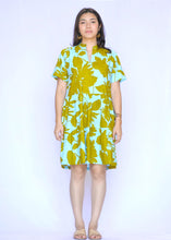 Load image into Gallery viewer, Vasa Cotton Dress - TURQUOISE-OLIVE
