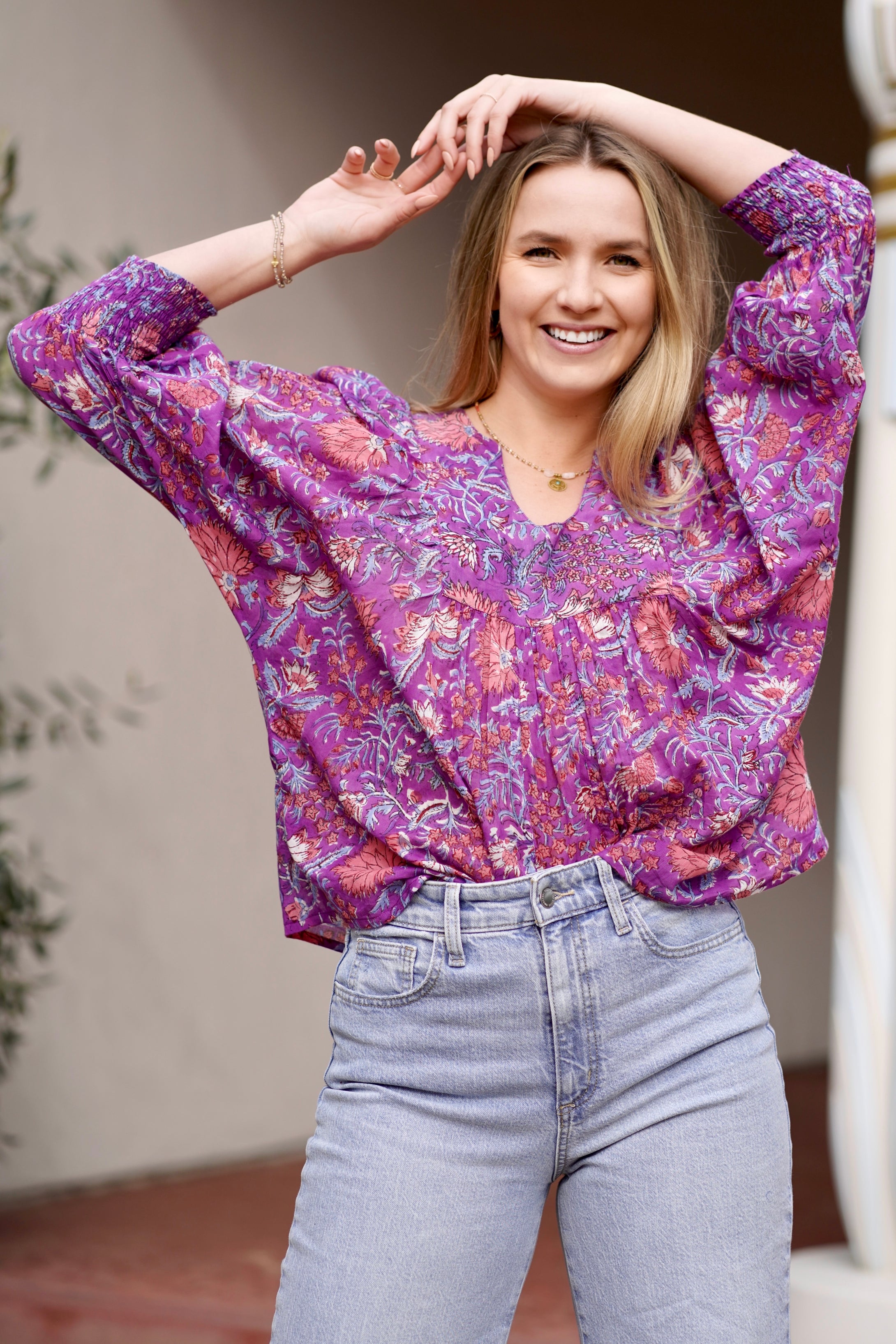 Anjou Top Navy Purple