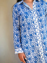 Load image into Gallery viewer, Adriana Shirt Dress Blue
