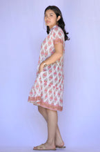 Load image into Gallery viewer, Floral Block Print Dress - Beige red
