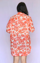 Load image into Gallery viewer, Boxy Button Down Shirt - Coral/White
