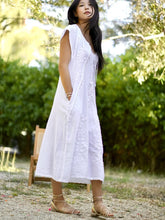 Load image into Gallery viewer, Clementine Crochet Emb. Dress White
