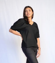 Load image into Gallery viewer, Celine Puff Sleeve Cotton Top
