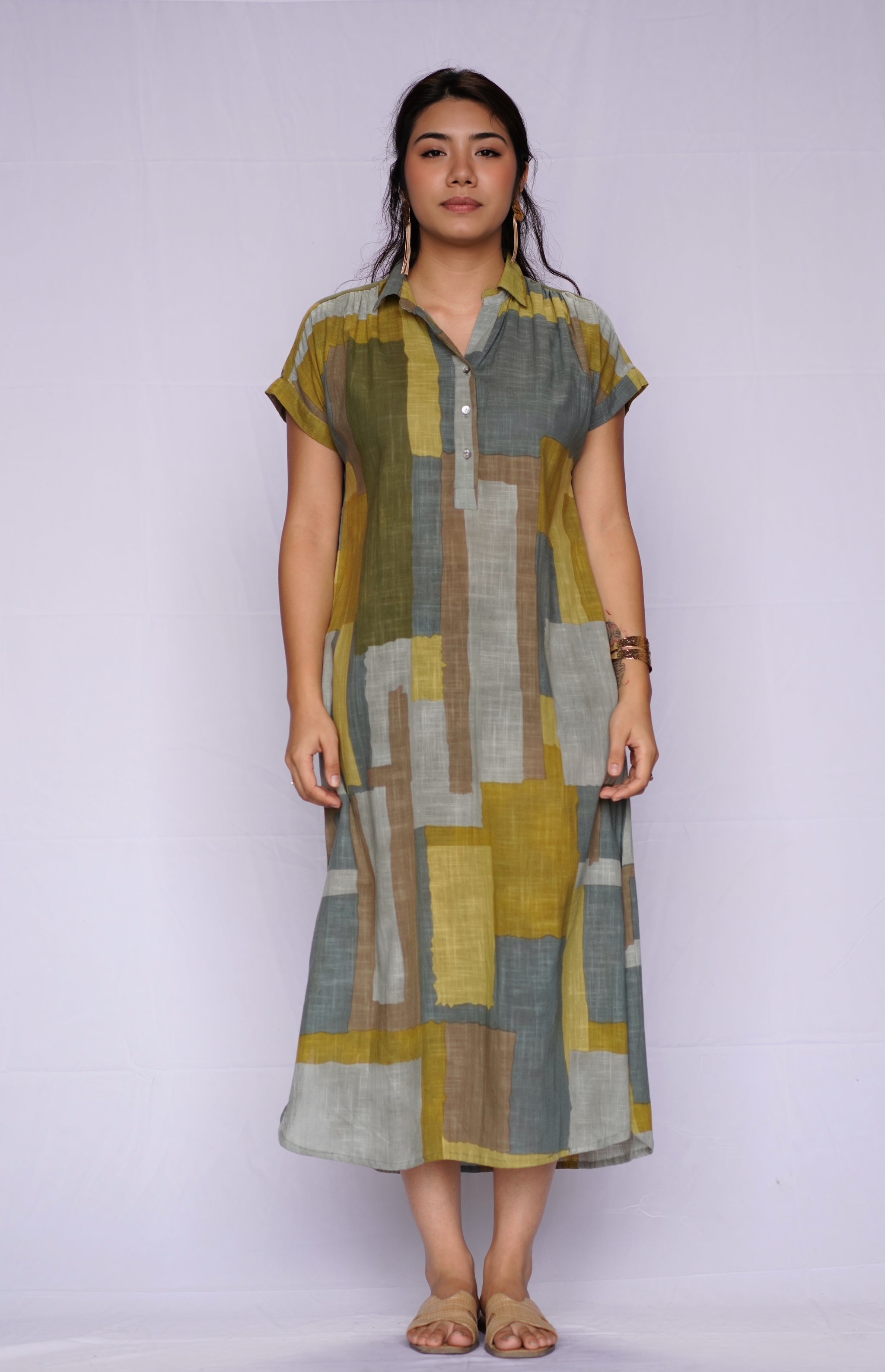 green emerald velvet dress Aya Geo Dress