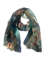 Load image into Gallery viewer, Wool/ Silk Blend Printed Scarf-Multi

