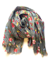Load image into Gallery viewer, Bird Cotton Scarf
