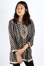 Load image into Gallery viewer, KDC Emb. Tunic Black Beige
