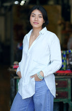 Load image into Gallery viewer, Jovie Linen Tunic Sky Blue 
