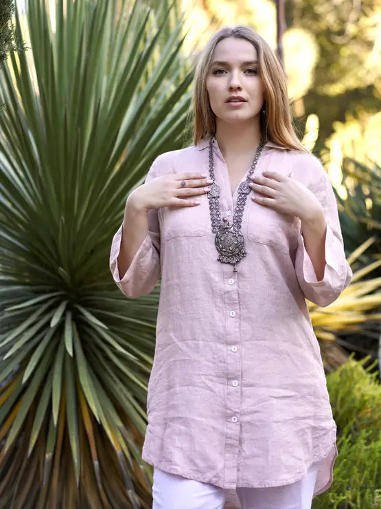 Nia Linen Button Up