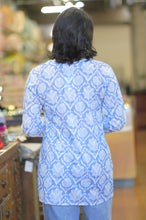 Load image into Gallery viewer, Addison Cotton Kurta Tunic Lt. Blue 
