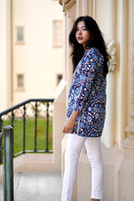 Load image into Gallery viewer, Nadine Cotton Tunic Blue White
