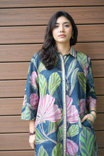 Load image into Gallery viewer, Talina Floral Print Dress Green Pink
