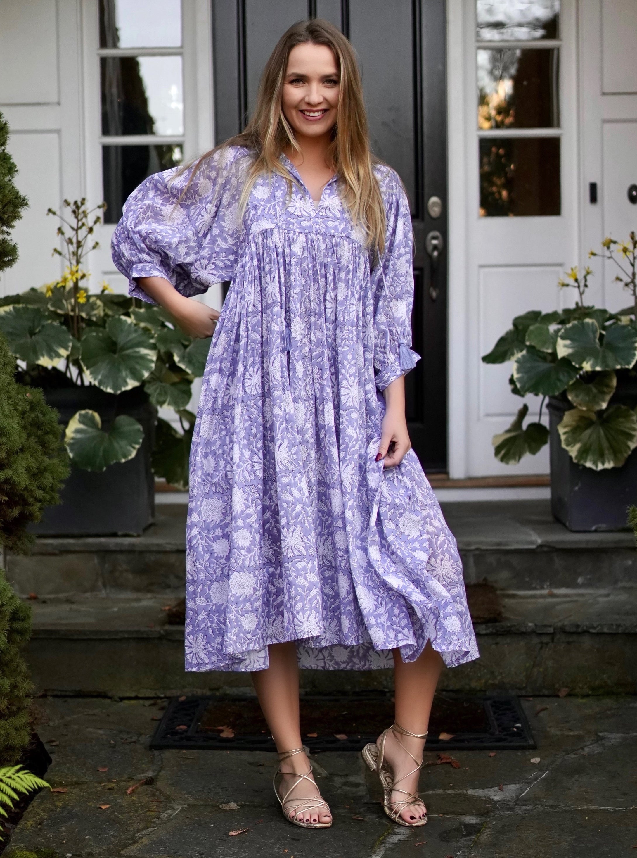 Mylah Midi Dress-Grey Multi