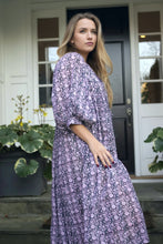 Load image into Gallery viewer, Mylah Midi Dress Block Printed  Grey
