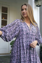 Load image into Gallery viewer, Mylah Midi Dress Block Printed  Grey
