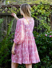 Load image into Gallery viewer, Raya Block Printed Mini Dress- Pink
