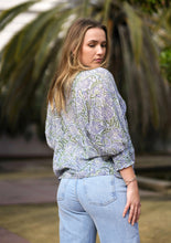 Load image into Gallery viewer, Anjou Top Navy Lt. Blue
