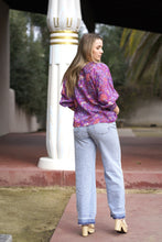 Load image into Gallery viewer, Anjou Top Navy Purple
