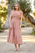 Load image into Gallery viewer, Camille Smocked Waist Maxi Dress Mocha
