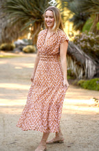 Load image into Gallery viewer, Camille Smocked Waist Maxi Dress Mocha
