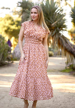 Load image into Gallery viewer, Camille Smocked Waist Maxi Dress Mocha
