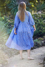 Load image into Gallery viewer, Mylah Midi Dress Block Printed Blue Green
