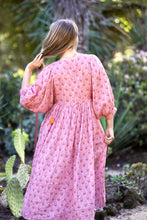 Load image into Gallery viewer, Mylah Midi Dress Block Printed Peach (Dusty Pink) 
