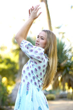 Load image into Gallery viewer, Remi Block Print Maxi Dress Lt. Blue
