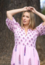 Load image into Gallery viewer, Remi Block Print Maxi Dress Pink
