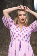 Load image into Gallery viewer, Remi Block Print Maxi Dress Pink
