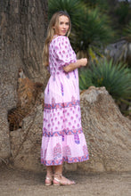 Load image into Gallery viewer, Remi Block Print Maxi Dress Pink
