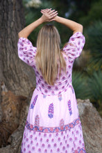 Load image into Gallery viewer, Remi Block Print Maxi Dress Pink
