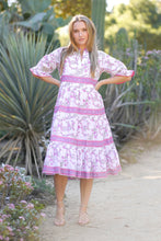 Load image into Gallery viewer, Aria Block Printed Dress White Pink
