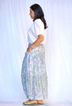 Load image into Gallery viewer, Block Printed Tiered Cotton Skirt Olive Navy
