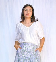 Load image into Gallery viewer, Celine Puff Sleeve Cotton Top
