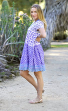 Load image into Gallery viewer, Bella Block Print Short Dress Blue
