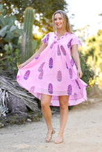 Load image into Gallery viewer, Bella Block Print Short Dress Pink
