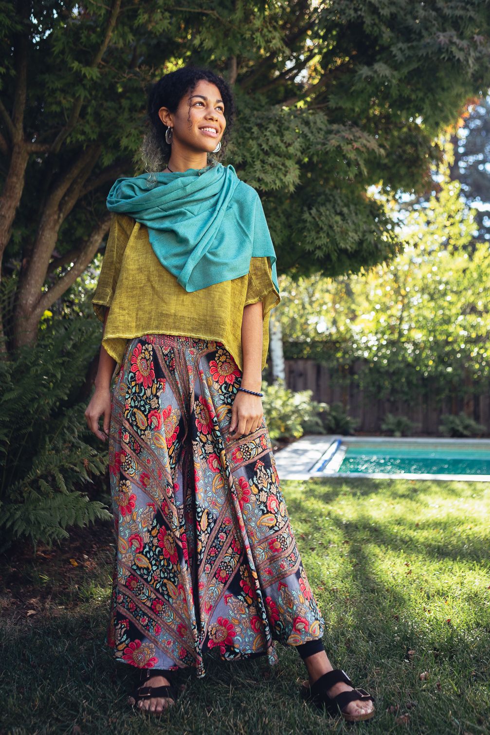 Hera Wide Leg Palazzo Pants-Vintage Black