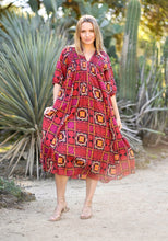 Load image into Gallery viewer, Skye Dress Geo Print Black Red
