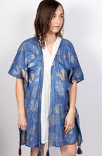 Load image into Gallery viewer, Coral Reef Metallic Kaftan Blue
