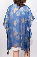 Load image into Gallery viewer, Coral Reef Metallic Kaftan Blue
