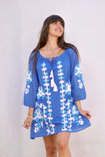 Load image into Gallery viewer, Elana Mini Dress Blue
