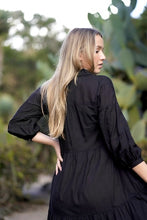 Load image into Gallery viewer, Elise Stripe Maxi Dress Black
