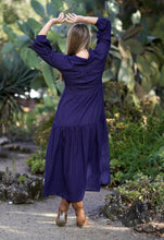 Load image into Gallery viewer, Elise Stripe Maxi Dress Navy
