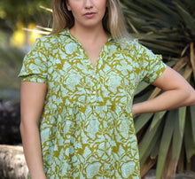 Load image into Gallery viewer, Maeve Maxi Dress Olive Turq
