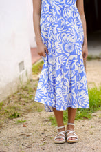 Load image into Gallery viewer, Clara Cotton Dress Blue White
